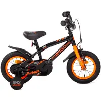 AMIGO Spiel + Freizeit GmbH Jongensfiets BMX Jump 12 Inch 22 cm Jongens Terugtraprem Zwart/Neon Oranje