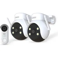 Calex Smart Security starterset Buiten - 2 Outdoor PTZ Camera's + video‑deurbel met 2‑weg audio - Full HD