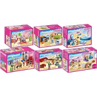 Playmobil Dollhouse Set van 6 onderdelen 70206 + 70207 + 70208 + 70209 + 70210 + 70211