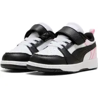 Puma Rebound V6 sneakers wit/zwart/lichtroze Jongens/Meisjes Imitatieleer - maat 26