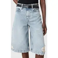 AllSaints Tamsin Sk Belt Black/antq Nickel Maat: L-XL | Riemen Outlet | Dames | Zwart