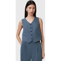 AllSaints Aleida Tri Waistcoat Turbulence Grey Maat: 4 | Gilets Outlet | Dames | Grijs