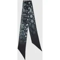 AllSaints Flow Headscarf Slate Grey Size: OS | Scarves Outlet | Dames | Zwart