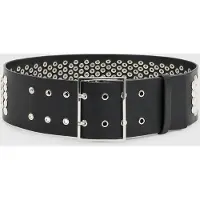 AllSaints Meredith Wide Belt Black/shiny Nickel Maat: S | Riemen Outlet | Dames | Zwart