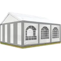 TOOLPORT Partytent 3x6 m, PE 450, grijs-wit
