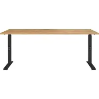 Germania GW-Mailand Hoogteverstelbaar Bureau Bruin Eiken C-Voet 1,800 (B) x 800 (D) x 910 (H) mm Spaanplaat, metaal