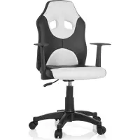 Hjh OFFICE KID GAME AL - Kinder bureaustoel Zwart / Wit