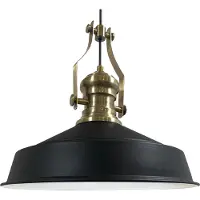 Bamyum Hanglamp Industrieel Metaal, Zwart Vintage Lamp