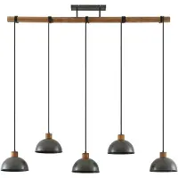 LINDBY Hanglampe , Durbis, dimbare, Grijs, Keuken, Hout, Vintage / Retro