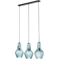 LINDBY Hanglampe , Drakar, dimbare, Blauw, Keuken, Glas, Vintage / Retro