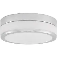 LINDBY Plafondlamp Flavi, dimbaar, chroom / zilver, Badkamer, Glas, Modern, Plafondlamp badkamer