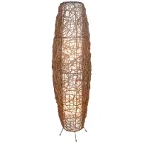 LINDBY Vloerlampe , Nias, Roestbruin, Woonkamer, Hout, Boho