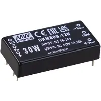 MEAN WELL DKM30F-12N DC/DC-converter, print 1.25 A 30 W Aantal uitgangen: 2 x Inhoud 1 stuk(s)