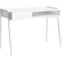 Beliani KOFOTEN - Bureau - Wit - 107 x 48 cm - Vezelplaat