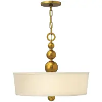 HINKLEY LED Hanglamp Zelda | 3X E27 Max 60W | Dimbaar | Vintage Brass