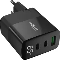 Ansmann HC365PD 65W USB-oplader 65 W 1x USB-A, 2x USB-C USB PD Zwart Binnen