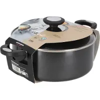Beka Pro Induc Kookpan met Glazen Deksel 24 cm Zwart