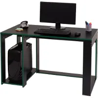 MCW Bureau -J26, computerbureau, bureau, 120x60x76cm ~ zwart-groen