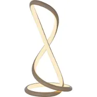 Paul Neuhaus LED-tafellamp Twist, dimbaar, crème / amber, Slaapkamer, Aluminium, Modern, LED tafellamp