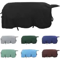 vidaXL Paardendeken Zwart 145 cm Polyester