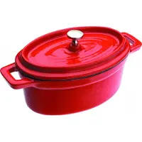 Ibili -Cocotte mini braadpan, geëmailleerd gietijzer, 15x10x6 cm, 500 ml, rood