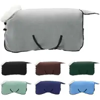 vidaXL Paardendeken, volledig, lichtgrijs, 85 cm, polarfleece