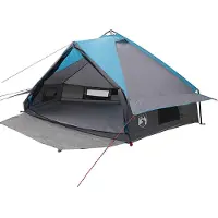 vidaXL Teepee Tent voor 8 Personen 8-persoons Blauw en Grijs