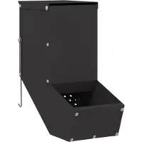 vidaXL Konijnenvoerbak Zwart 12,5 x 26 x 28,5 cm 1 kg