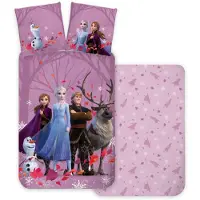 Procos Frozen dekbedovertrek paars 100 x 135 cm - 40 x 60 cm (katoen)