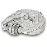 Eberth 1" brandslang, platte slang met Storz-koppeling, slanglengte 10 m, diameter 1 inch, geweven slang, industriële slang, waterslang, pompslang, tuinslang, Storz 25-D