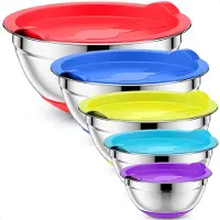 Strex Mengkommen Set 5 Delig - RVS - Luchtdicht - 1.5L 1.8L 2.2L 3.3L 4.5L (5 delig)
