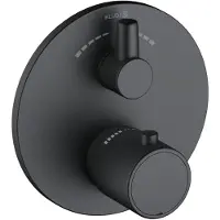 Kludi Zenta SL - Thermostatische inbouwkraan, voor 2 functies, mat zwart 388103945