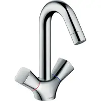 Hansgrohe logis wastafelkraan 180 met waste chroom 71222000