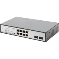 Digitus DN-95140 DN-95140 19 netwerk switch 8 + 2 poorten 10 / 100 / 1000 MBit/s PoE-functie