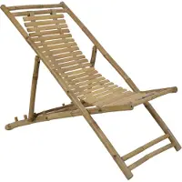 Voordeeldrogisterij Premium Strandstoel Bamboe - 113 x 60 x 75cm