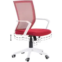Beliani RELIEF - Bureaustoel - Rood - Mesh