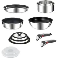 Tefal Ingenio Preference On 13-delige RVS set (koeken-, kookpannen, wok, deksels, handgrepen) - inductie