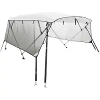 vidaXL Biminitop 4 bogen met mesh zijwanden 243x(230-244)x137 cm
