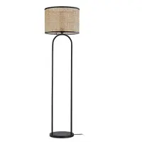 LINDBY Vloerlamp Yaelle, hout licht, Woon-/ Eetkamer, Hout, Scandinavisch, vloerlamp