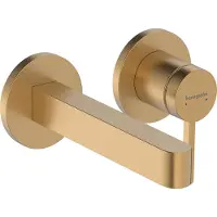 Hansgrohe Finoris - Inbouw wastafelkraan, met afvoerplug, 2-gats installatie, EcoSmart, geborsteld brons 76051140