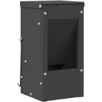 vidaXL Konijnenvoerbak Zwart 12,5 x 12,5 x 25 cm 1,5 kg