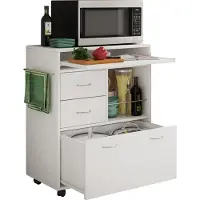 VCM Kicha keukenmodule op wielen wit.