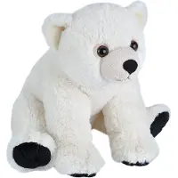 Wild republic knuffel ijsbeer junior 30 cm pluche wit/zwart