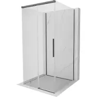 Mexen Rox-3S driezijdige schuifdouchecabine 100 x 100 , transparant, geweergrijs geborsteld - 8C2-100-100-66-00-3S
