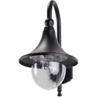 LINDBY Wandlamp buiten Daphne, dimbaar, zwart, Aluminium, Modern, Wandlamp buiten