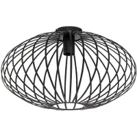 LINDBY Plafondlamp Maivi, dimbaar, zwart, Woon-/ Eetkamer, metaal, Modern, plafondlamp