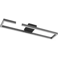LUCANDE Plafondlamp , Yvor, Zwart, Woonkamer, Metaal, Modern