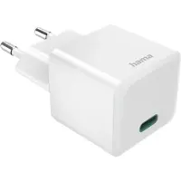Hama Schnellladegerät, USB-C, PD/Qualcomm/GaN, Mini-Ladegerät, 30 W, Weiß