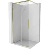 Mexen Rox douchescherm Walk-in 120 x 200 , transparant 8 mm, goud - 8C2-120-003-50-00