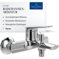 Villeroy & Boch Oasis badmengkraan, vrijhangend, omstel, terugstroombeveiliging, chroom